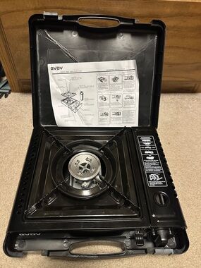 Portable Butane Single Burner Stove - Black -